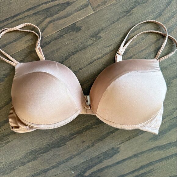 Intimissimi Silk Simona Super Push-up Bra in Satin Pink - Picture 2 of 3